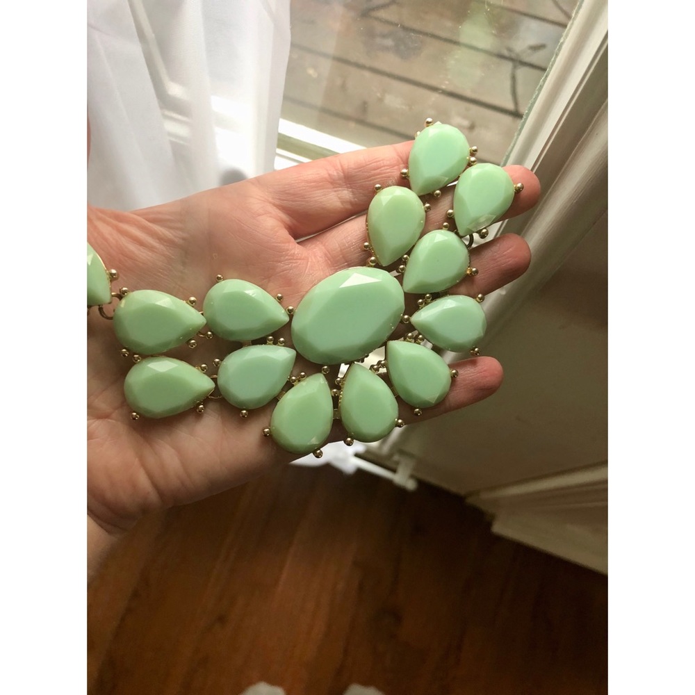 Mint Green Chunky Statement Necklace